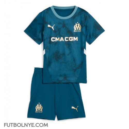 Camiseta Olympique de Marseille Visitante Equipación para niños 2024-25 manga corta (+ pantalones cortos)